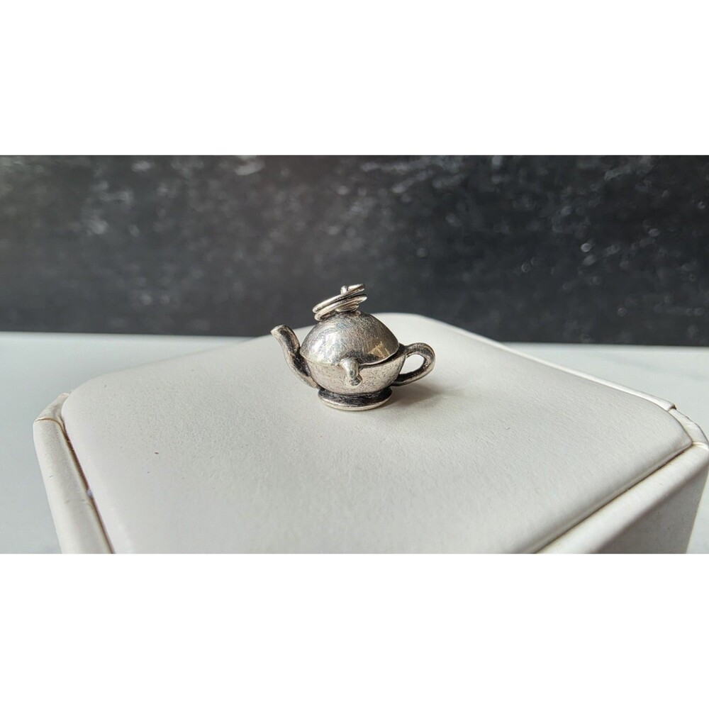 925 Sterling Silver Articulated Teapot Pendant/Charm Vintage